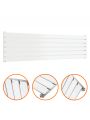 420mm x 1600mm White Single Flat Panel Horizontal / Landscape Radiator