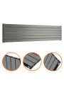 420mm x 1780mm Anthracite Double Flat Panel Horizontal / Landscape Radiator