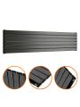 420mm x 1780mm Black Double Flat Panel Horizontal / Landscape Radiator