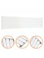 420mm x 1780mm White Single Flat Panel Horizontal / Landscape Radiator
