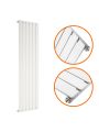 1780 x 420mm White Single Flat Panel Vertical Radiator 
