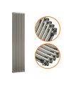 1800 x 470mm Raw Metal Lacquered Vertical Traditional 2 Column Radiator