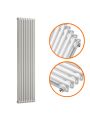 1500 x 470mm White Vertical Traditional 2 Column Radiator