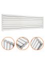472mm x 1600mm White Double Oval Tube Horizontal / Landscape Radiator 