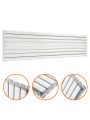 472mm x 1780mm White Double Oval Tube Horizontal / Landscape Radiator 