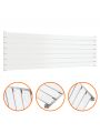 490mm x 1600mm White Single Flat Panel Horizontal / Landscape Radiator