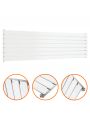 490mm x 1780mm White Single Flat Panel Horizontal / Landscape Radiator