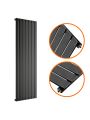 1780 x 490mm Black Single Flat Panel Vertical Radiator 