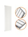 1780 x 490mm White Double Flat Panel Vertical Radiator 