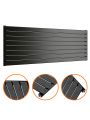 560mm x 1600mm Black Single Flat Panel Horizontal / Landscape Radiator