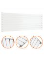 560mm x 1600mm White Single Flat Panel Horizontal / Landscape Radiator