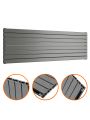 560mm x 1780mm Anthracite Double Flat Panel Horizontal / Landscape Radiator