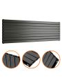 560mm x 1780mm Black Double Flat Panel Horizontal / Landscape Radiator