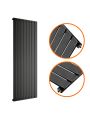 1600 x 560mm Black Single Flat Panel Vertical Radiator 
