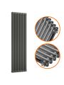 1800 x 560mm Anthracite Vertical Traditional 2 Column Radiator