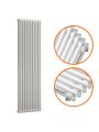 1500 x 560mm White Vertical Traditional 2 Column Radiator