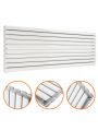 590mm x 1600mm White Double Oval Tube Horizontal / Landscape Radiator 