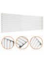 590mm x 1780mm White Single Oval Tube Horizontal / Landscape Radiator 