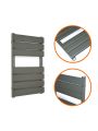 650 x 400mm Anthracite Heated Towel Rail, Bathroom Radiator