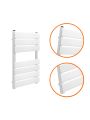 650 x 400mm White Heated Towel Rail, Bathroom Radiator