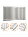 600 x 1193mm White Horizontal Traditional 2 Column Radiator