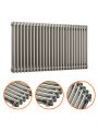 600 x 1193mm Raw Metal Lacquered Horizontal Traditional 2 Column Radiator