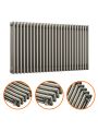 600 x 1193mm Raw Metal Lacquered Horizontal Traditional 3 Column Radiator