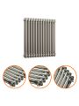 600 x 608mm Raw Metal Lacquered Horizontal Traditional 2 Column Radiator