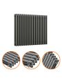 600 x 788mm Anthracite Horizontal Traditional 3 Column Radiator