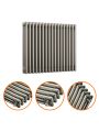 600 x 788mm Raw Metal Lacquered Horizontal Traditional 3 Column Radiator