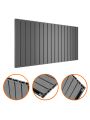 635 x 1190mm Anthracite Double Flat Panel Horizontal Radiator 
