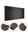 635 x 1190mm Black Double Flat Panel Horizontal Radiator 