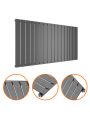 635 x 1190mm Anthracite Single Flat Panel Horizontal Radiator 