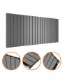 635 x 1400mm Anthracite Double Flat Panel Horizontal Radiator 