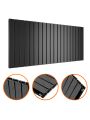 635 x 1400mm Black Double Flat Panel Horizontal Radiator 