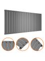 635 x 1400mm Anthracite Single Flat Panel Horizontal Radiator 