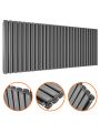 635 x 1652mm Anthracite Double Oval Tube Horizontal Radiator 