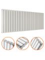 635 x 1652mm White Double Oval Tube Horizontal Radiator 
