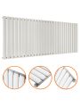 635 x 1652mm White Single Oval Tube Horizontal Radiator 