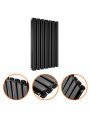 635 x 415mm Black Double Oval Tube Horizontal Radiator 