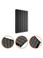 635 x 420mm Black Double Flat Panel Horizontal Radiator