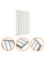 635 x 420mm White Double Flat Panel Horizontal Radiator