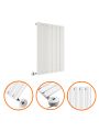 635 x 420mm Electric White Single Flat Panel Horizontal Radiator