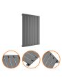 635 x 420mm Anthracite Single Flat Panel Horizontal Radiator 