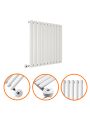 635 x 595mm Electric White Single Oval Panel Horizontal Radiator