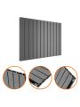 635 x 840mm Anthracite Double Flat Panel Horizontal Radiator 