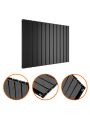 635 x 840mm Black Double Flat Panel Horizontal Radiator 