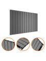 635 x 980mm Anthracite Double Flat Panel Horizontal Radiator 
