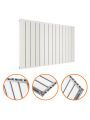 635 x 980mm White Double Flat Panel Horizontal Radiator 