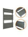 800 x 450mm Anthracite Heated Towel Rail, Bathroom Radiator